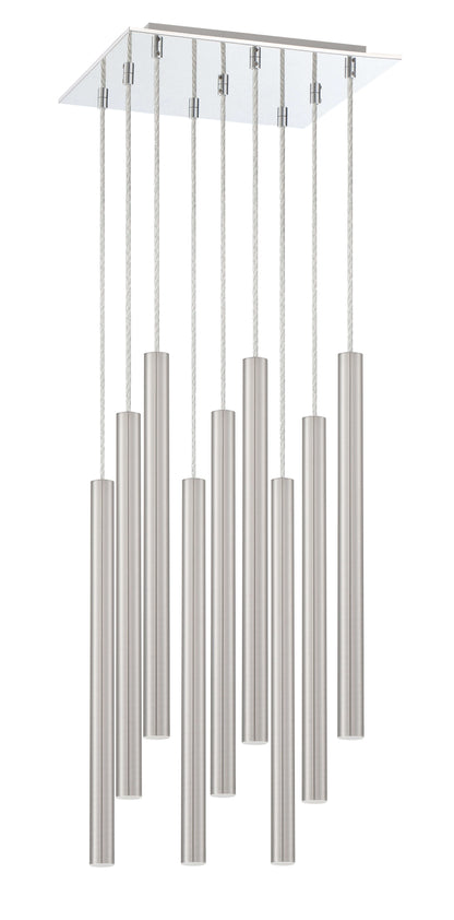 Forest LED 9 Light Chandelier Chrome