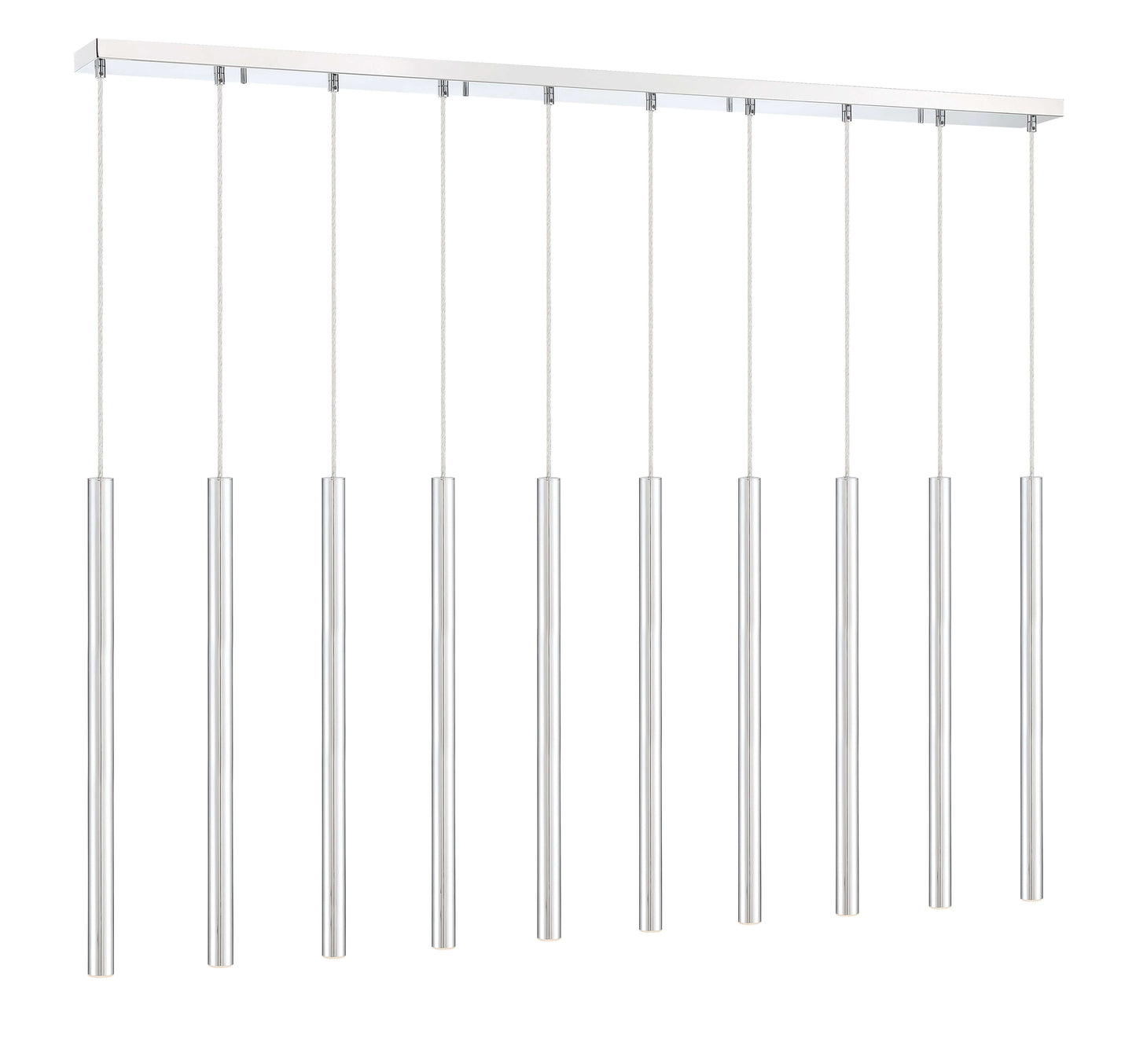 Forest LED 10 Light Linear Chandelier Chrome