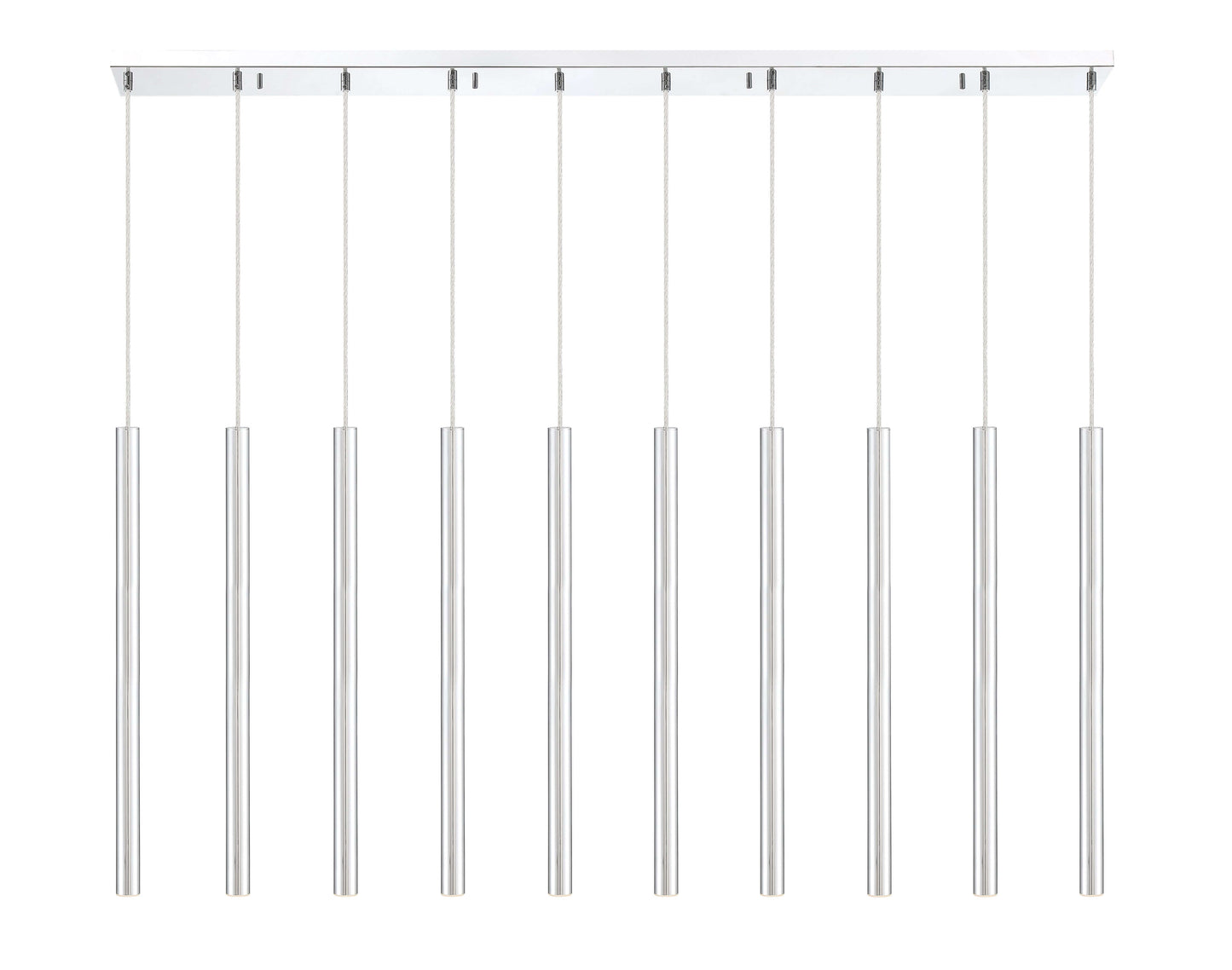 Forest LED 10 Light Linear Chandelier Chrome