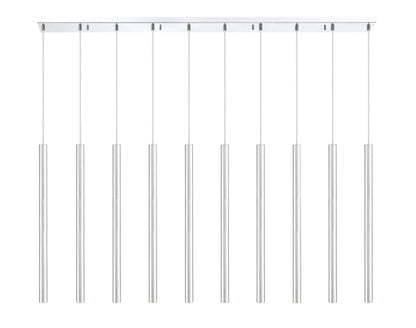 Forest LED 10 Light Linear Chandelier Chrome