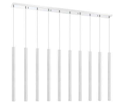 Forest LED 10 Light Linear Chandelier Chrome
