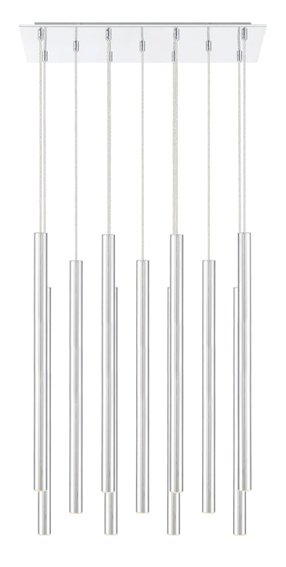 Forest LED 11 Light Chandelier Chrome