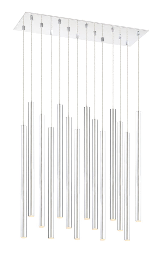 Forest LED 14 Light Chandelier Chrome