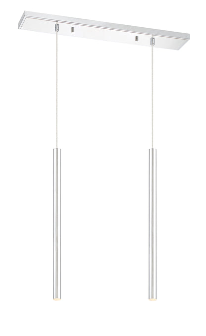 Forest LED 2 Light Linear Chandelier Chrome