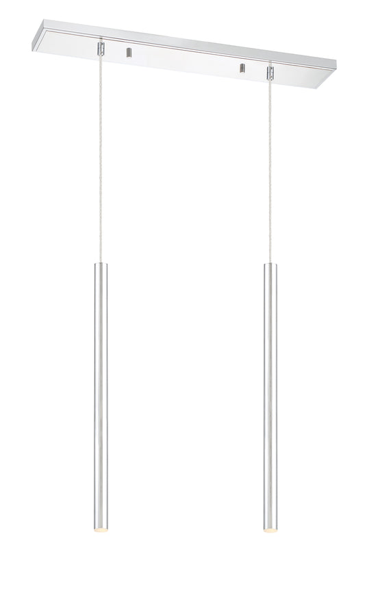 Forest LED 2 Light Linear Chandelier Chrome