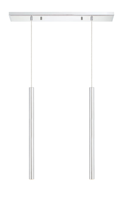 Forest LED 2 Light Linear Chandelier Chrome