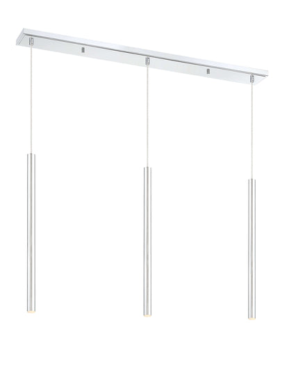 Forest LED 3 Light Linear Chandelier Chrome