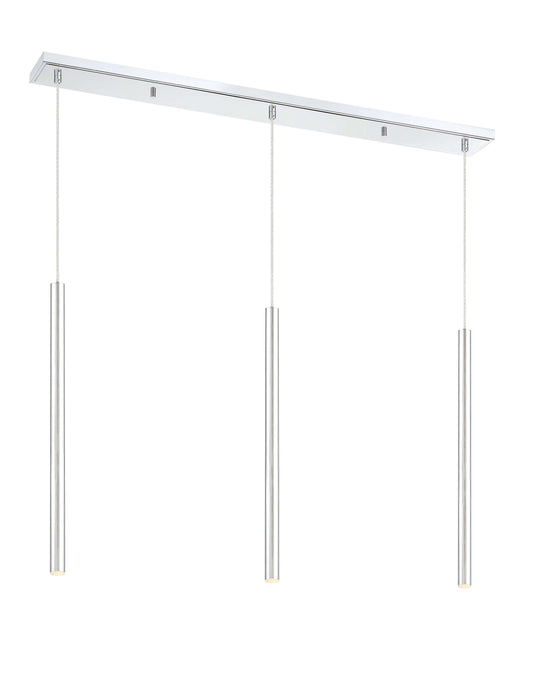 Forest LED 3 Light Linear Chandelier Chrome
