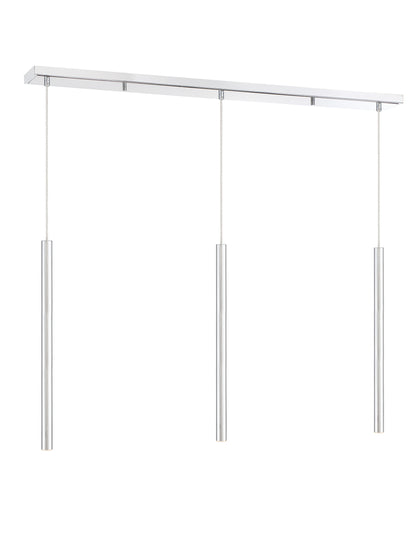 Forest LED 3 Light Linear Chandelier Chrome