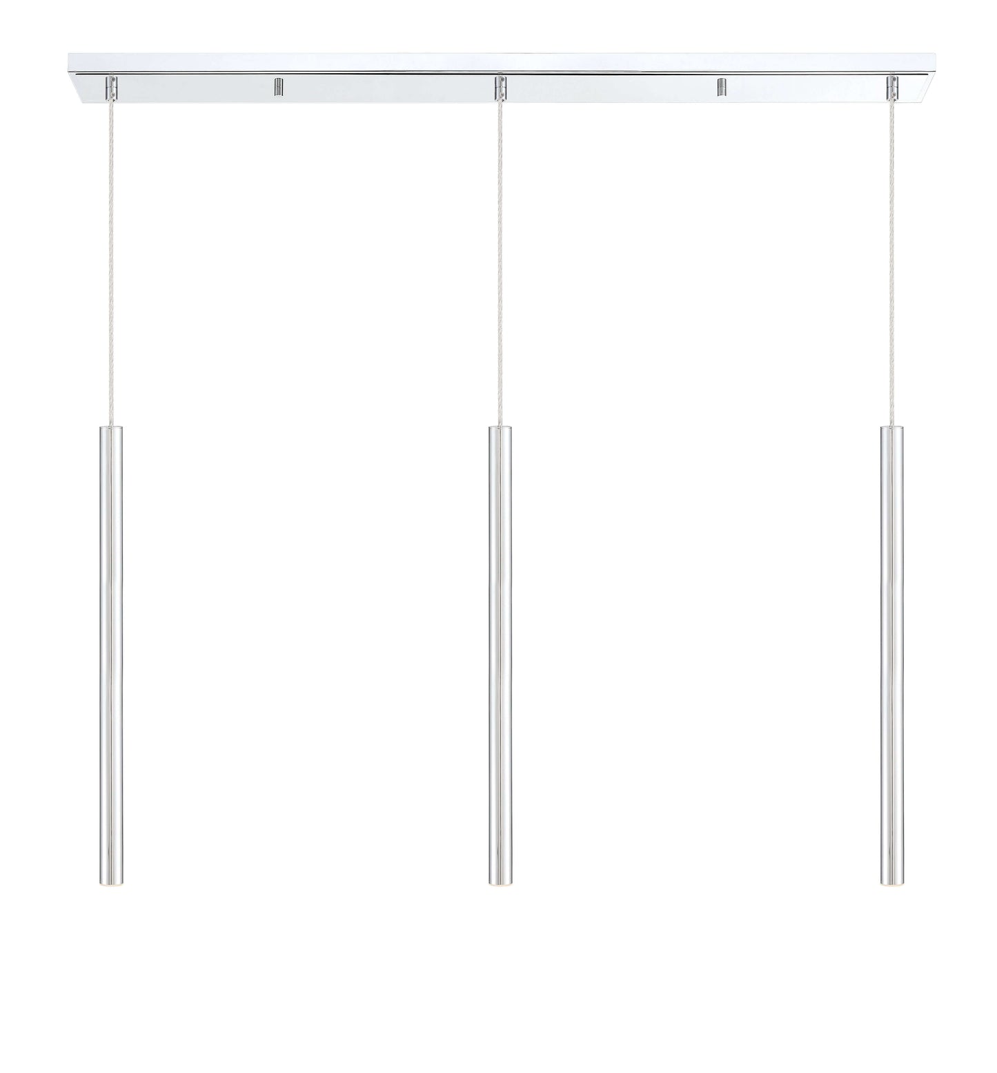 Forest LED 3 Light Linear Chandelier Chrome