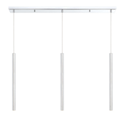 Forest LED 3 Light Linear Chandelier Chrome