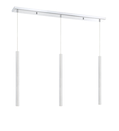 Forest LED 3 Light Linear Chandelier Chrome