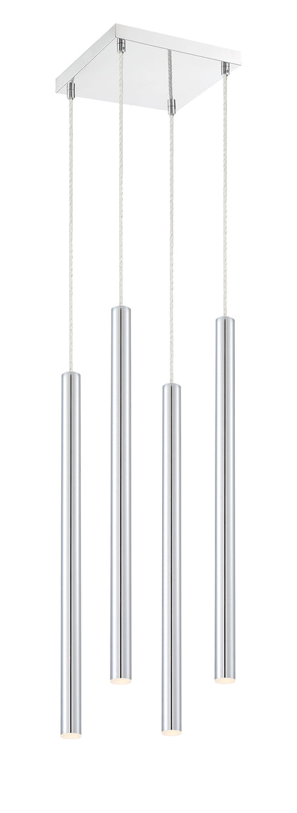 Forest LED 4 Light Chandelier Chrome