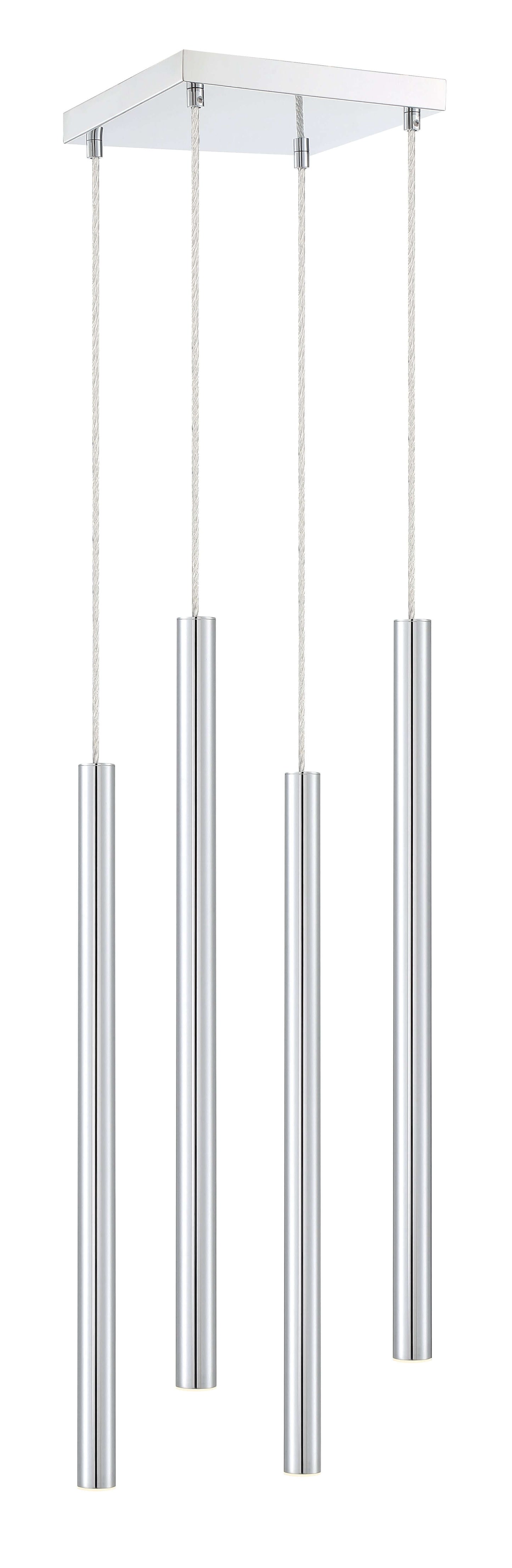 Forest LED 4 Light Chandelier Chrome