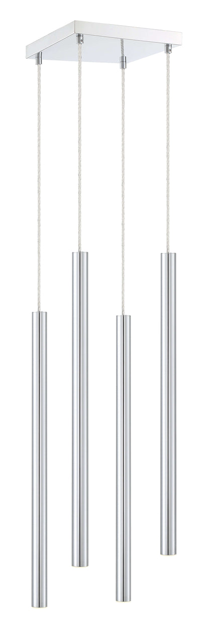 Forest LED 4 Light Chandelier Chrome
