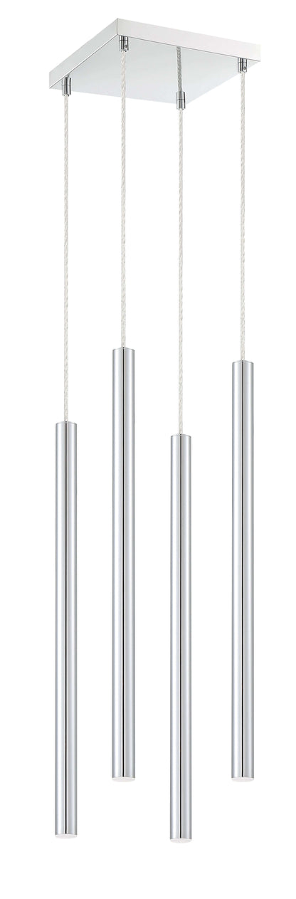 Forest LED 4 Light Chandelier Chrome