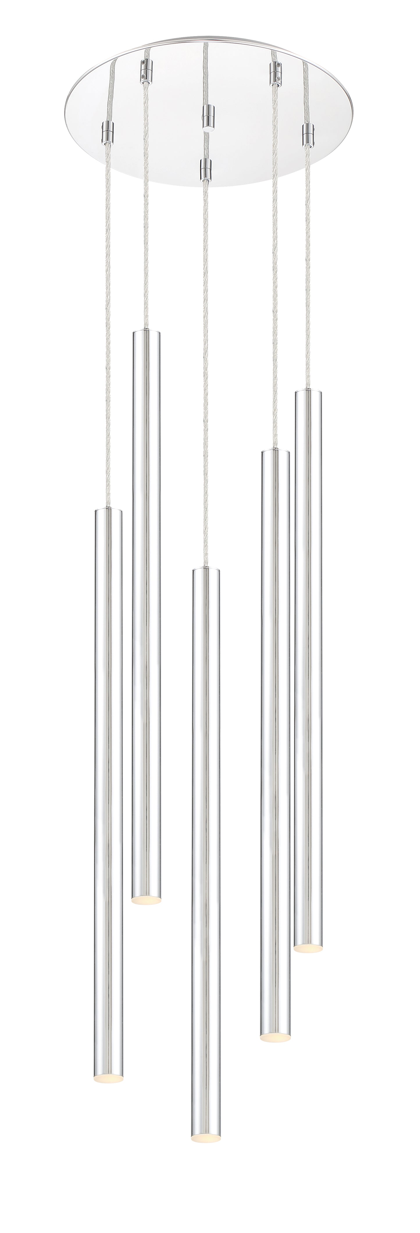 Forest LED 5 Light Chandelier Chrome