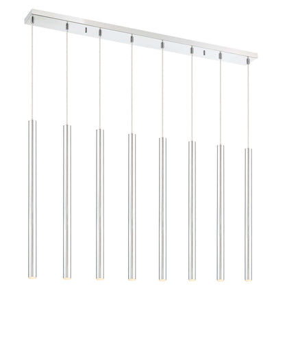Forest LED 8 Light Linear Chandelier Chrome