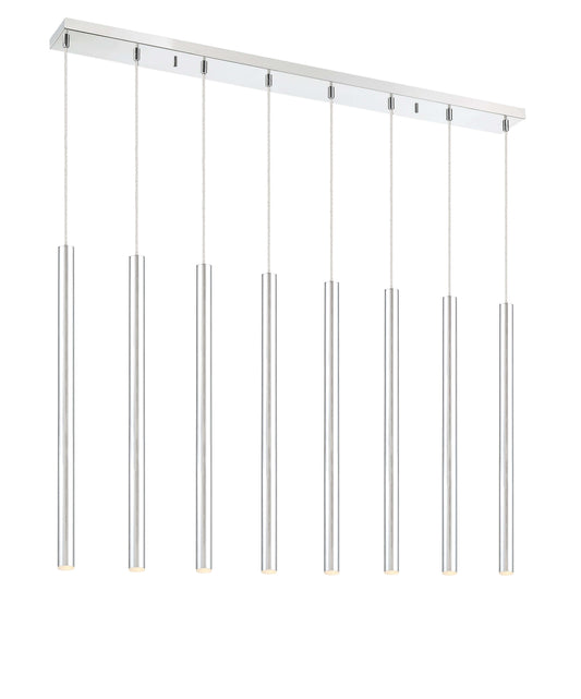 Forest LED 8 Light Linear Chandelier Chrome