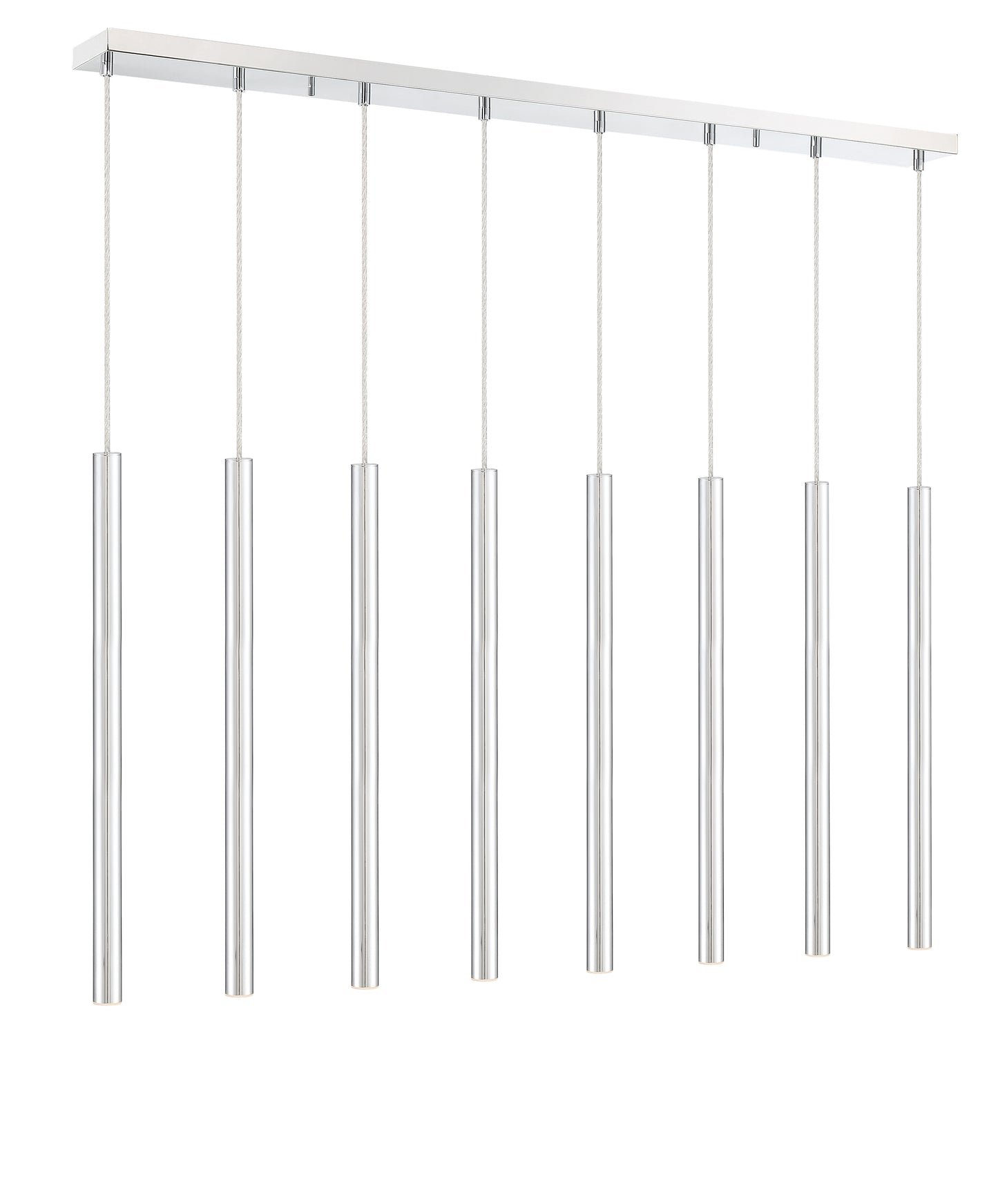 Forest LED 8 Light Linear Chandelier Chrome