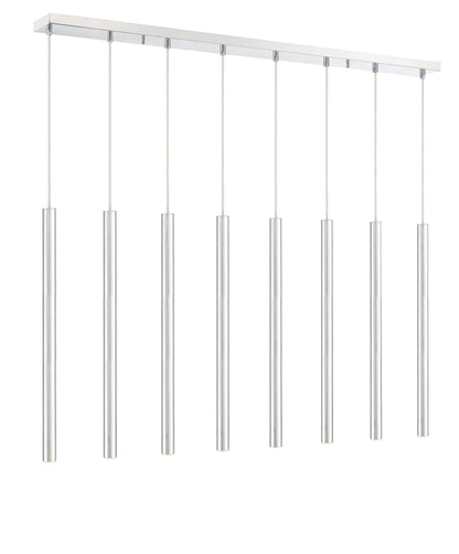 Forest LED 8 Light Linear Chandelier Chrome