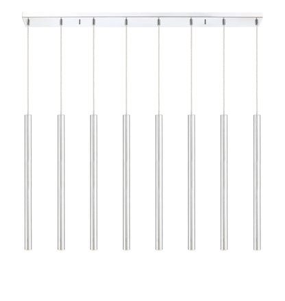 Forest LED 8 Light Linear Chandelier Chrome