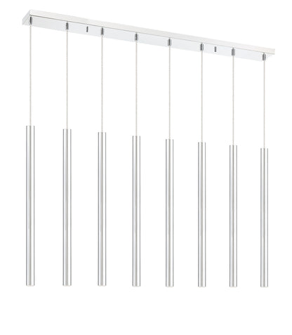Forest LED 8 Light Linear Chandelier Chrome