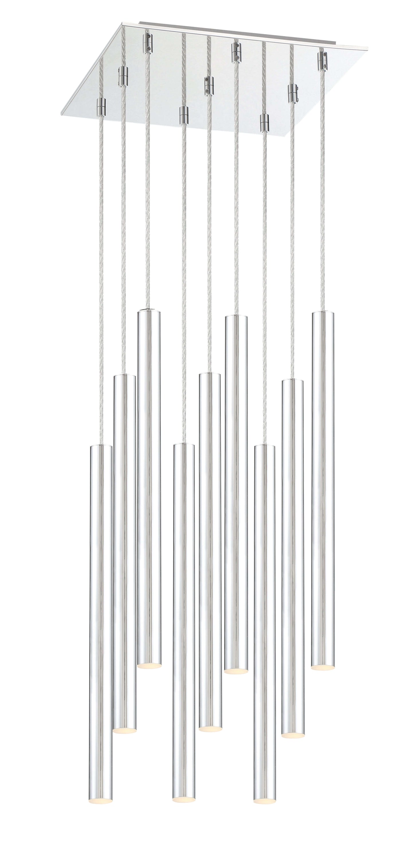 Forest LED 9 Light Chandelier Chrome