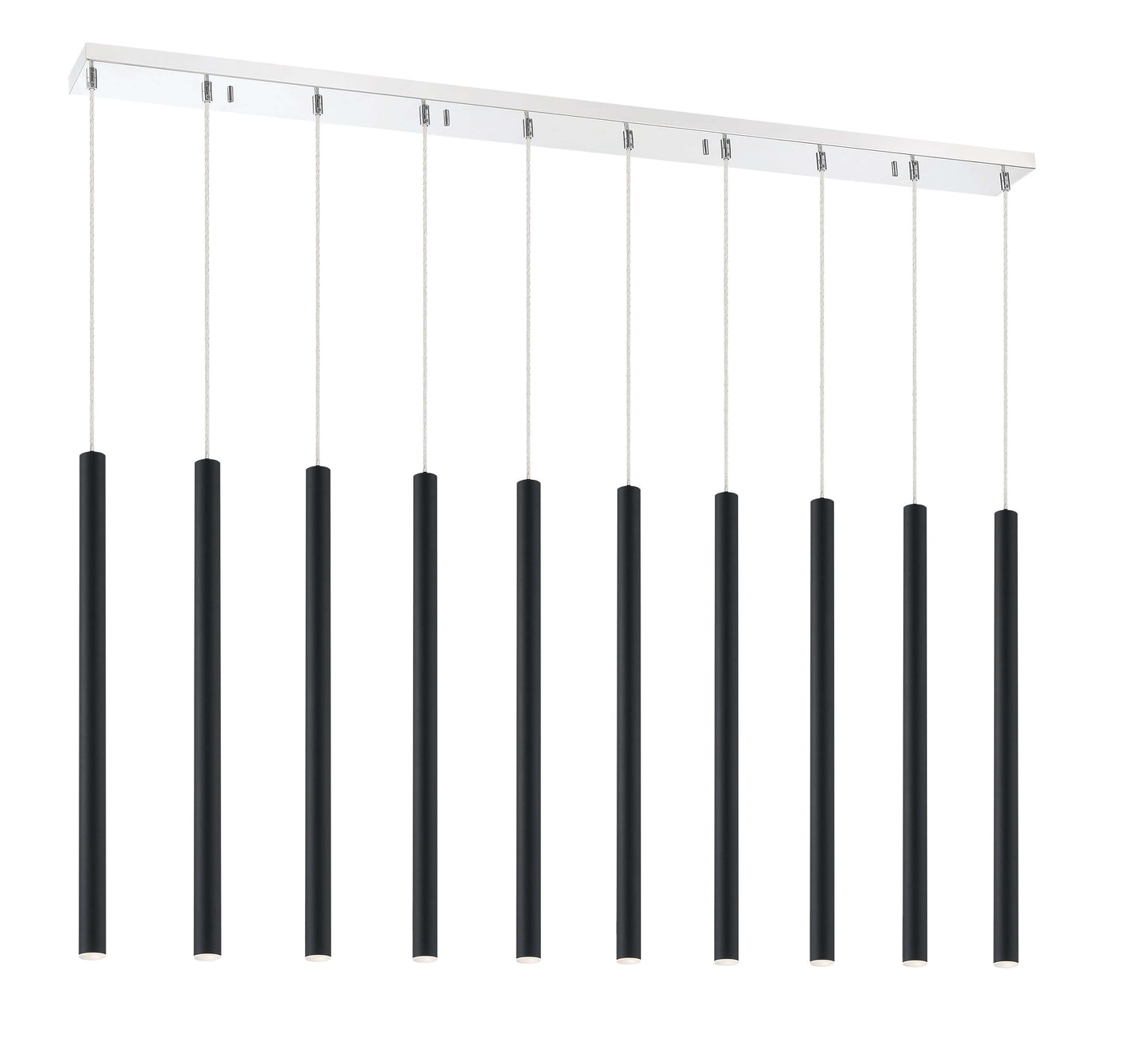 Forest LED 10 Light Linear Chandelier Chrome