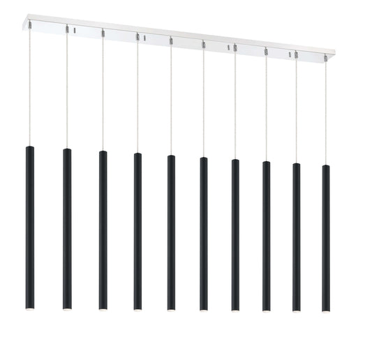 Forest LED 10 Light Linear Chandelier Chrome