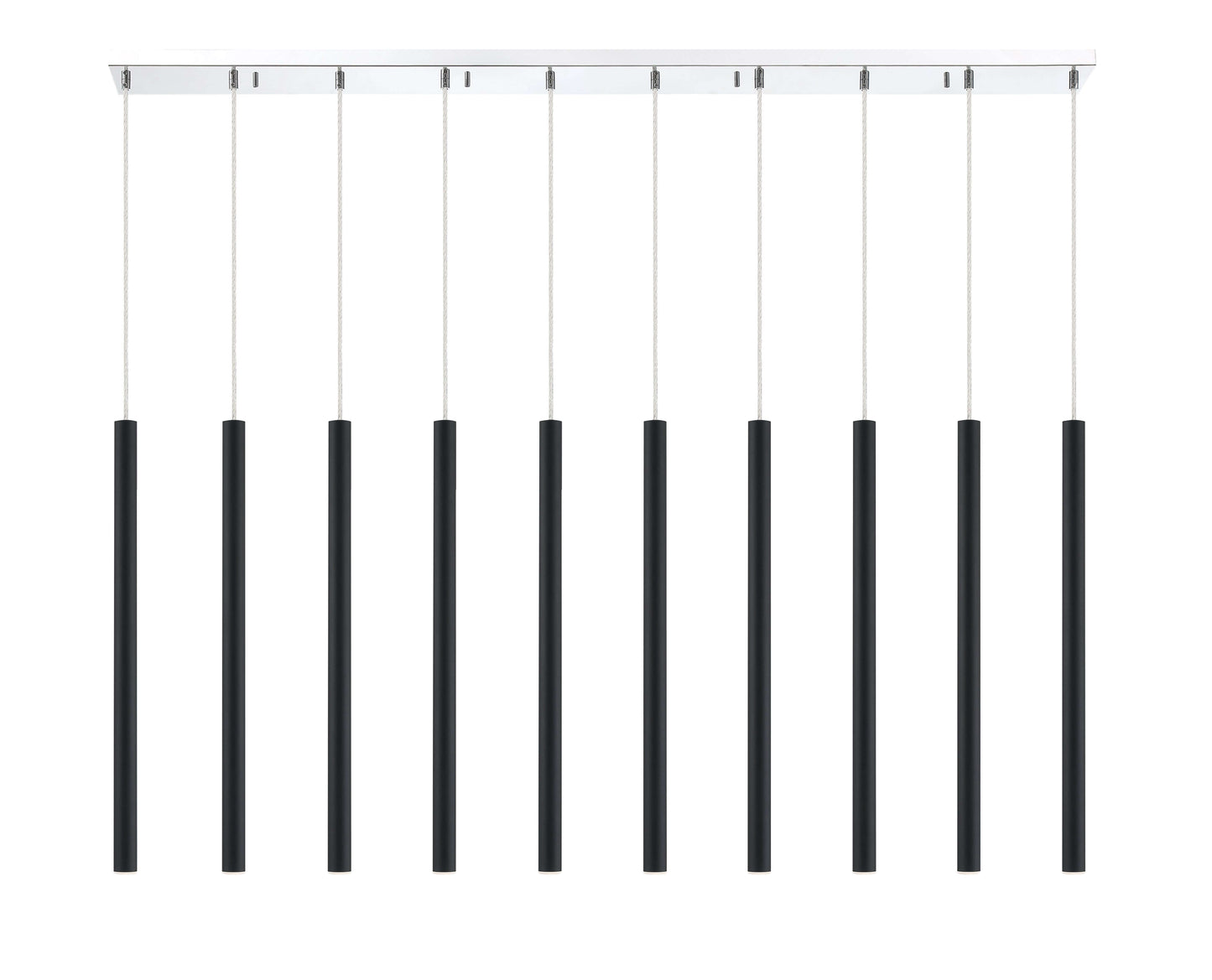 Forest LED 10 Light Linear Chandelier Chrome