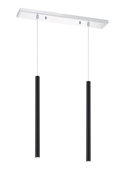 Forest LED 2 Light Linear Chandelier Chrome