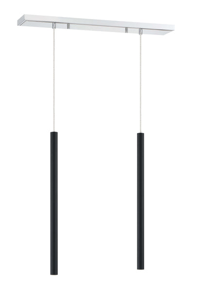 Forest LED 2 Light Linear Chandelier Chrome