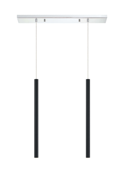 Forest LED 2 Light Linear Chandelier Chrome