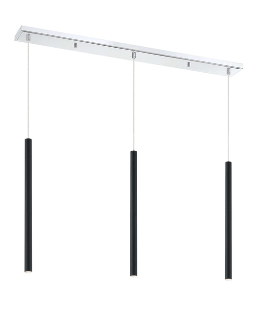 Forest LED 3 Light Linear Chandelier Chrome