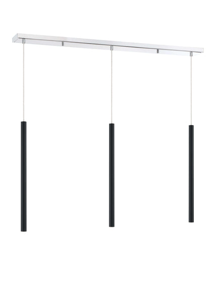 Forest LED 3 Light Linear Chandelier Chrome
