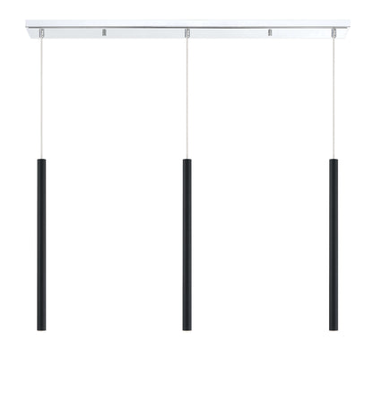 Forest LED 3 Light Linear Chandelier Chrome