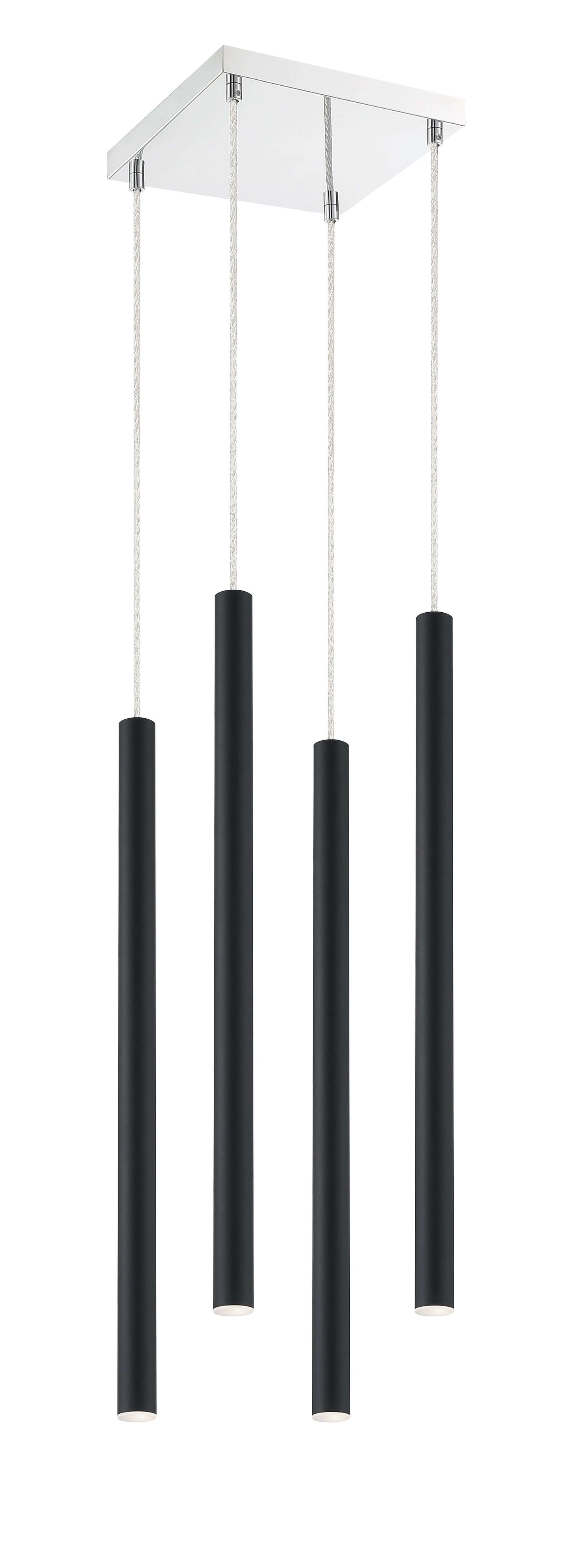 Forest LED 4 Light Chandelier Chrome