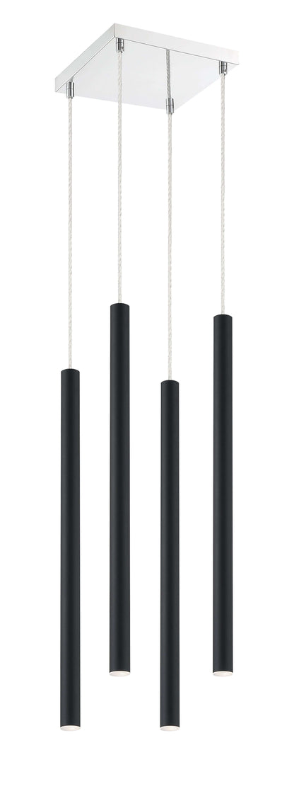 Forest LED 4 Light Chandelier Chrome