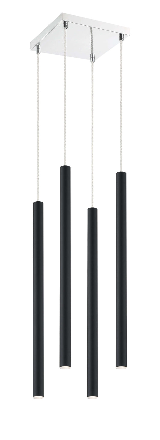 Forest LED 4 Light Chandelier Chrome