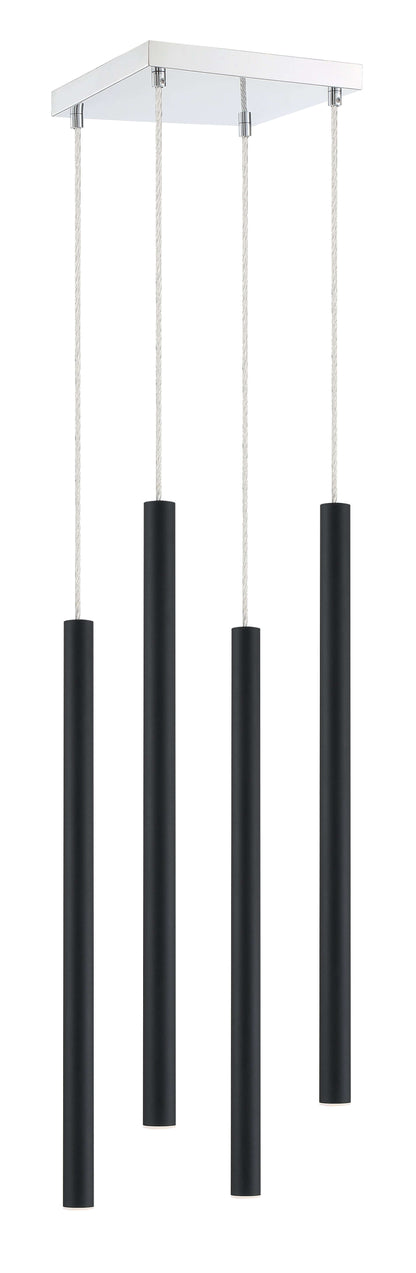 Forest LED 4 Light Chandelier Chrome