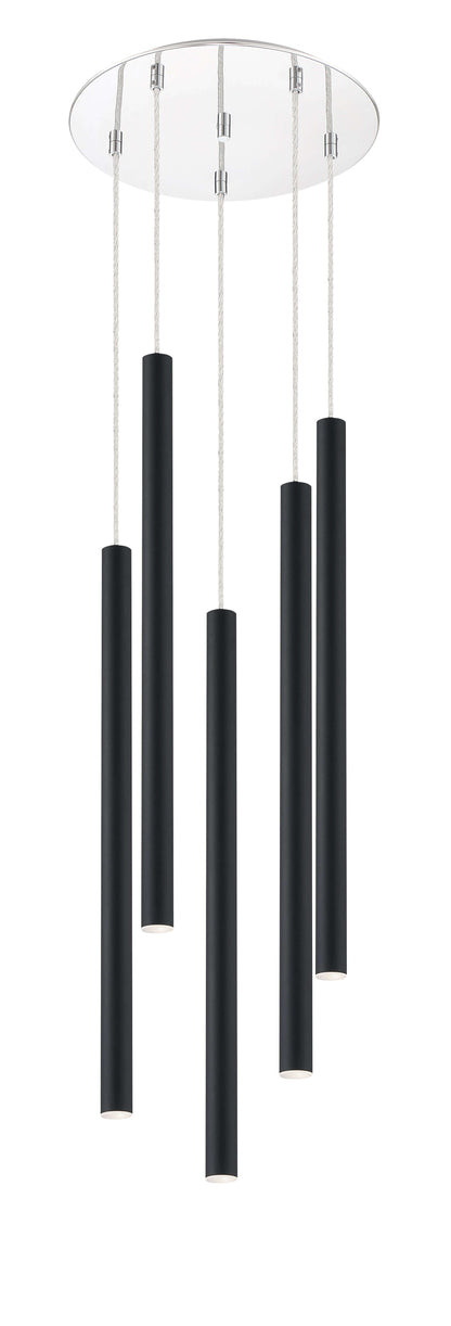 Forest LED 5 Light Chandelier Chrome