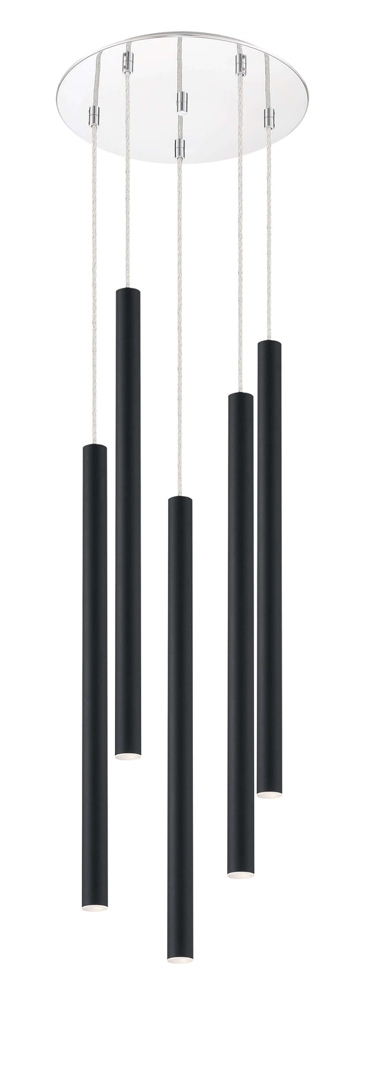 Forest LED 5 Light Chandelier Chrome