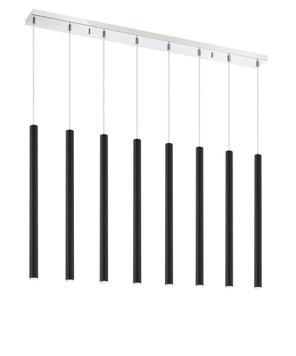 Forest LED 8 Light Linear Chandelier Chrome
