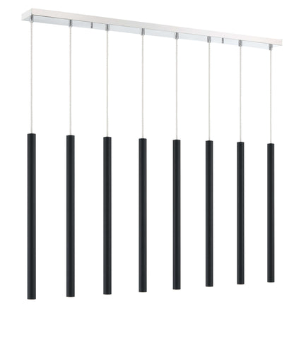 Forest LED 8 Light Linear Chandelier Chrome