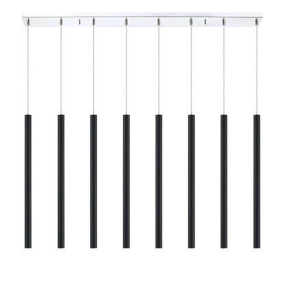 Forest LED 8 Light Linear Chandelier Chrome