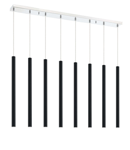 Forest LED 8 Light Linear Chandelier Chrome