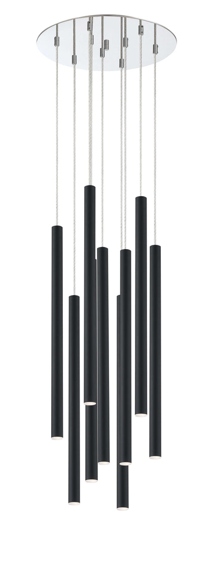 Forest LED 9 Light Chandelier Chrome