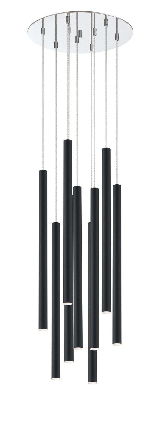 Forest LED 9 Light Chandelier Chrome