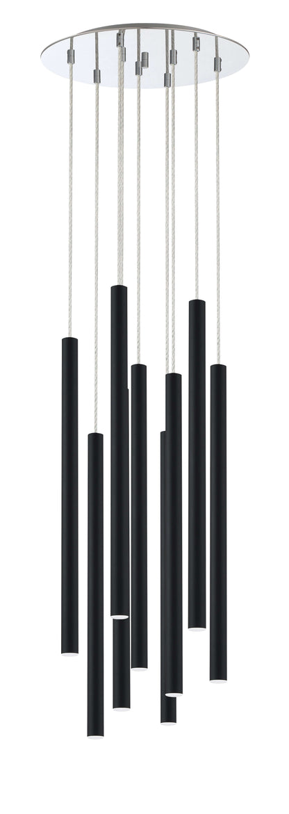 Forest LED 9 Light Chandelier Chrome